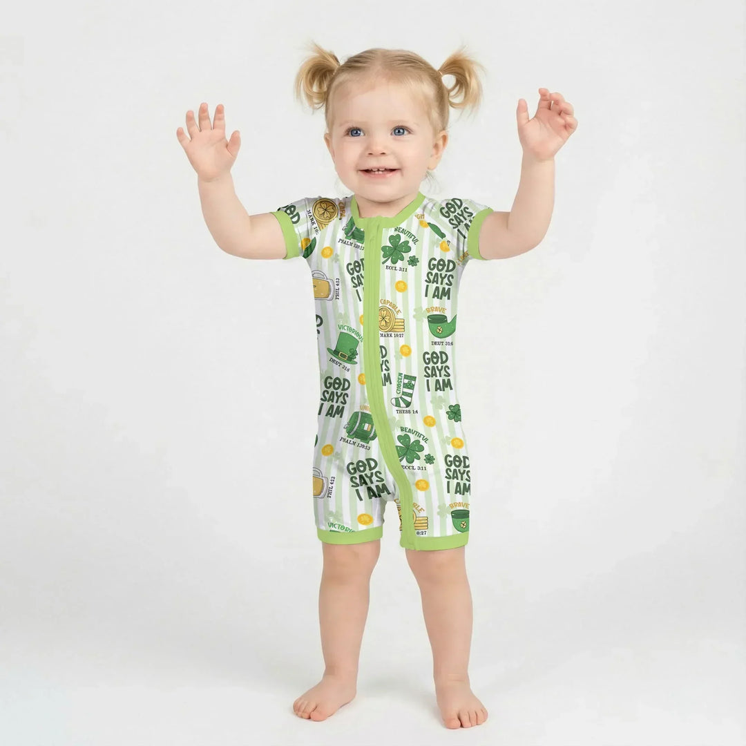 God Says I Am - Lucky & Loved Bamboo Shorty Zippy