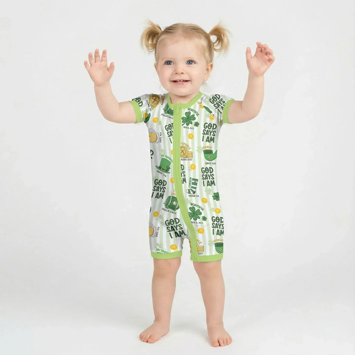God Says I Am - Lucky & Loved Bamboo Shorty Zippy