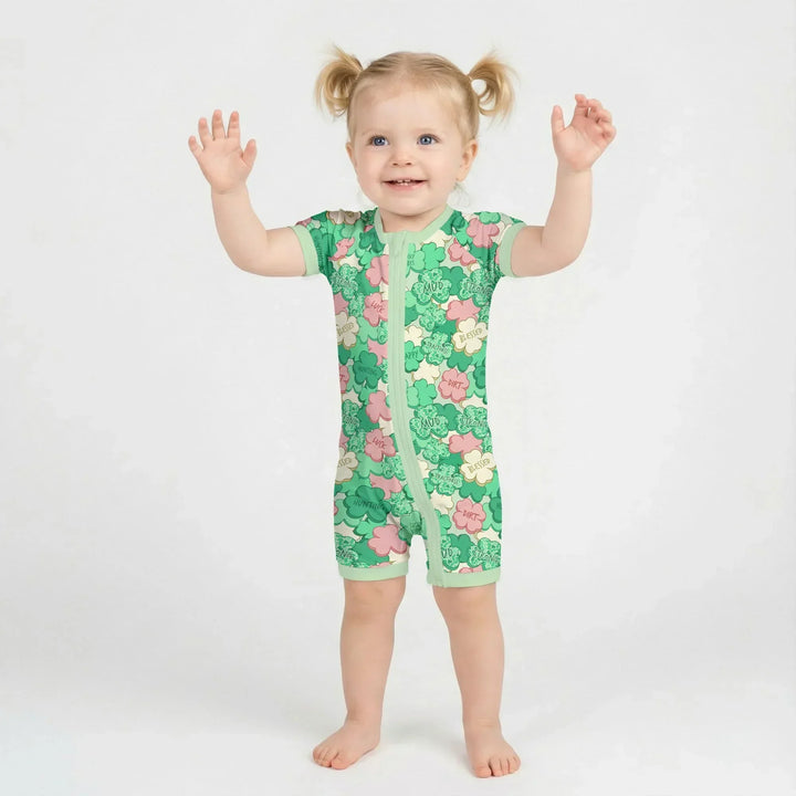 Lucky Vibes Shamrock Bamboo Shorty Zippy