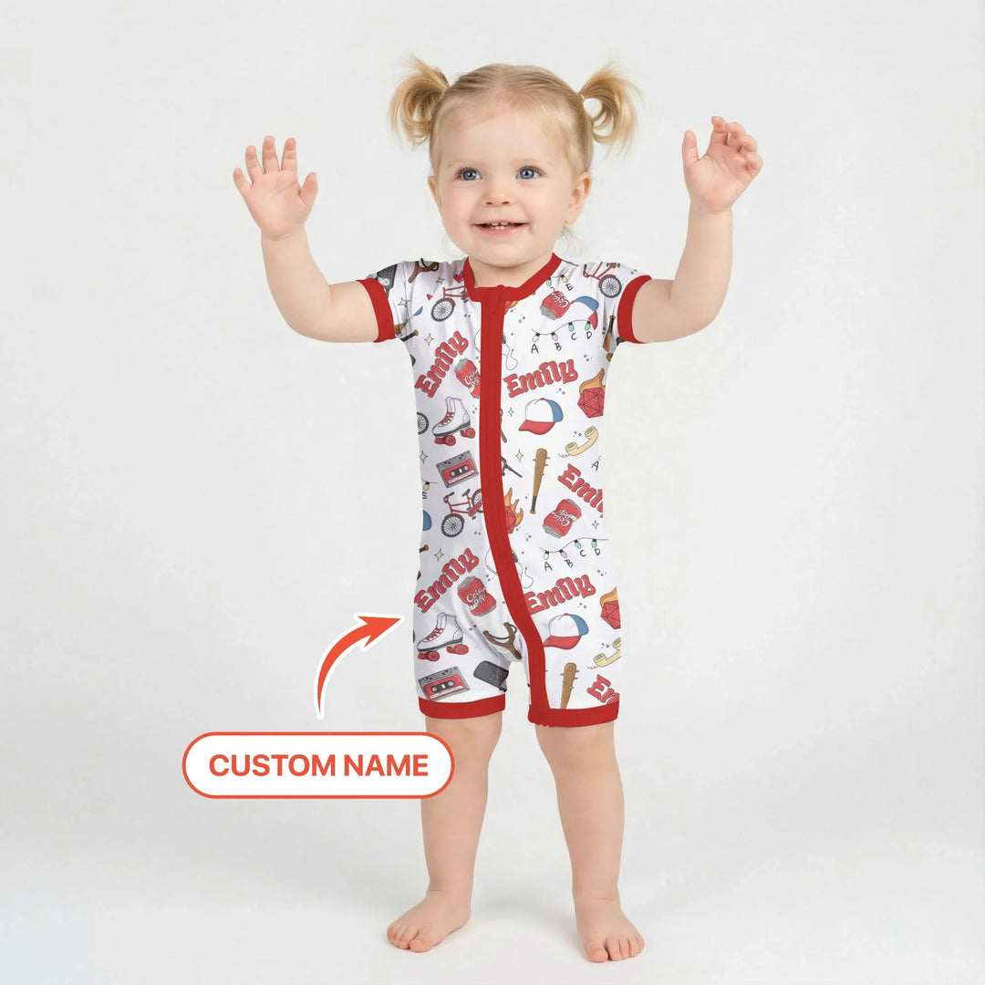 Custom Name Kids Adventure Bamboo Shorty Zippy