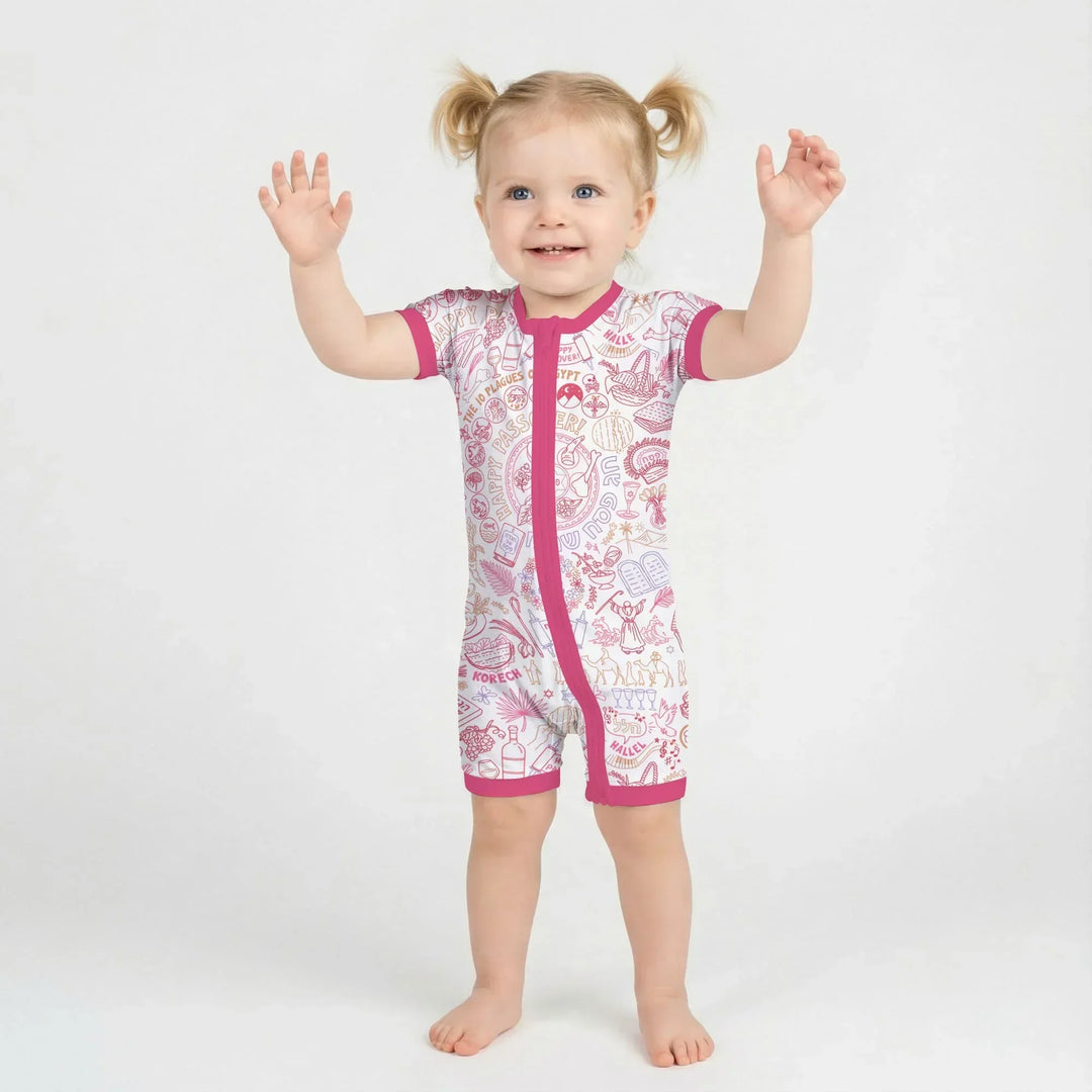 Doodle Passover Matching Family Bamboo Shorty Zippy