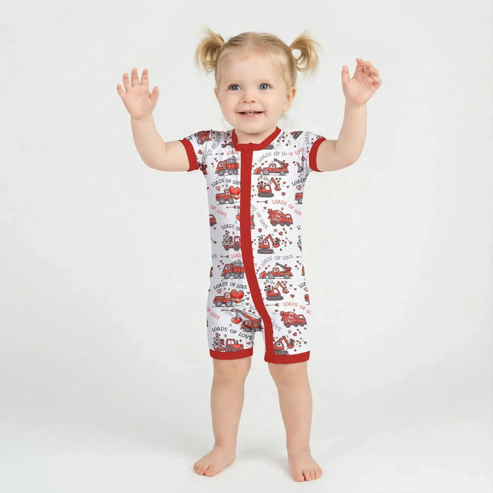 Construction Trucks Loads of Love Bamboo Shorty Zippy