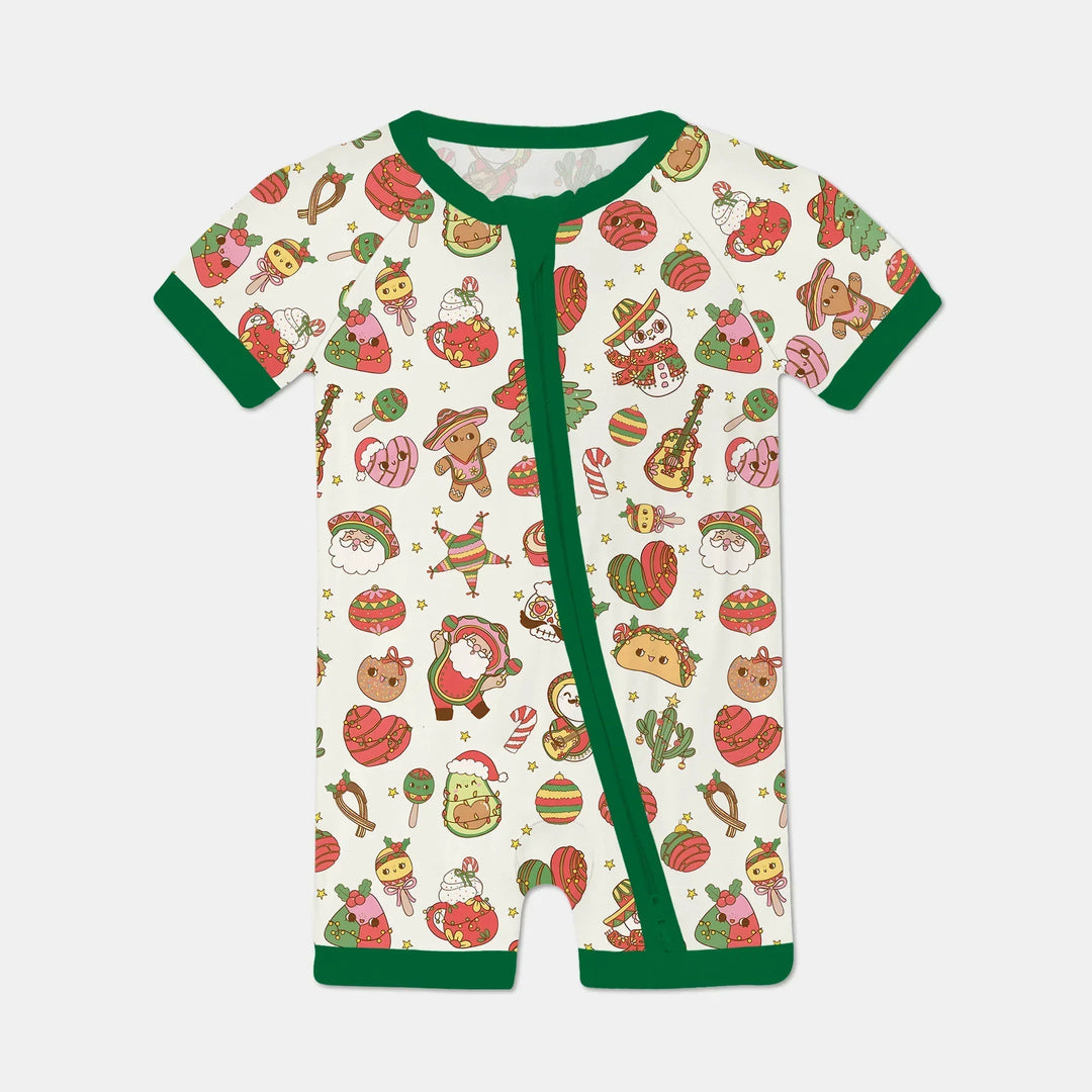 La Fiesta de Navidad Shorty Zippy , La Fiesta de Navidad Shorty Zippy - 0-3M / Green