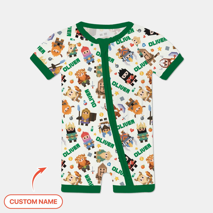 Blocky Buddy Squad Custom Name Bamboo Shorty Zippy