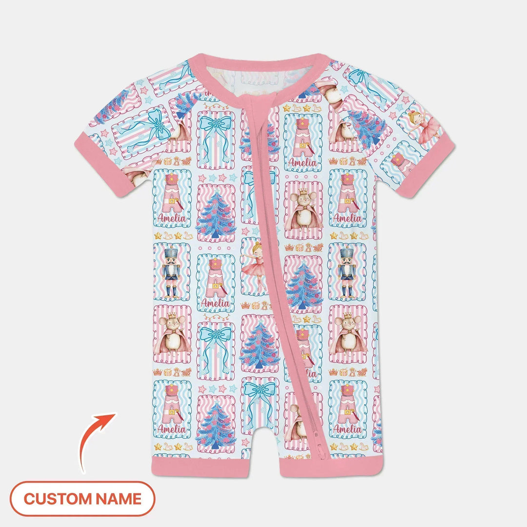 Custom Name Nutcracker Wonderland Bamboo Shorty Zippy