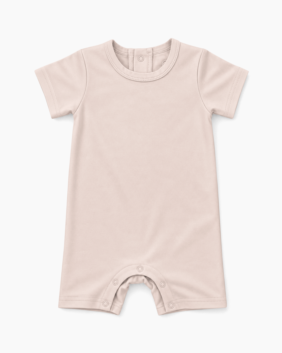 Solid Bamboo Short Sleeve Snap Romper