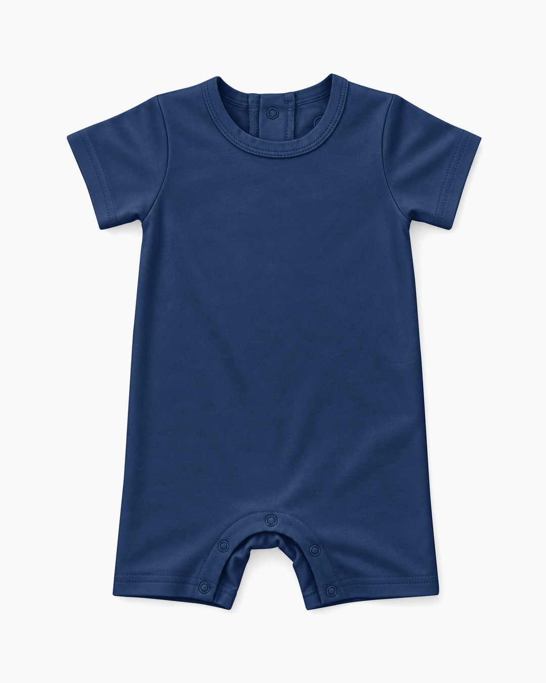 Solid Bamboo Short Sleeve Snap Romper