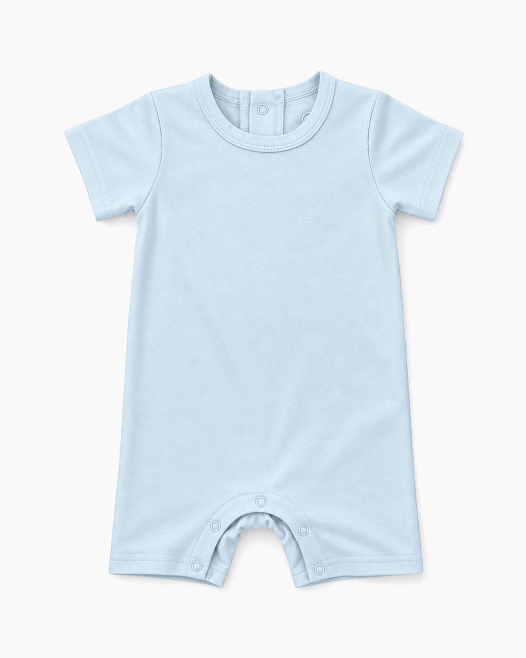 Solid Bamboo Short Sleeve Snap Romper