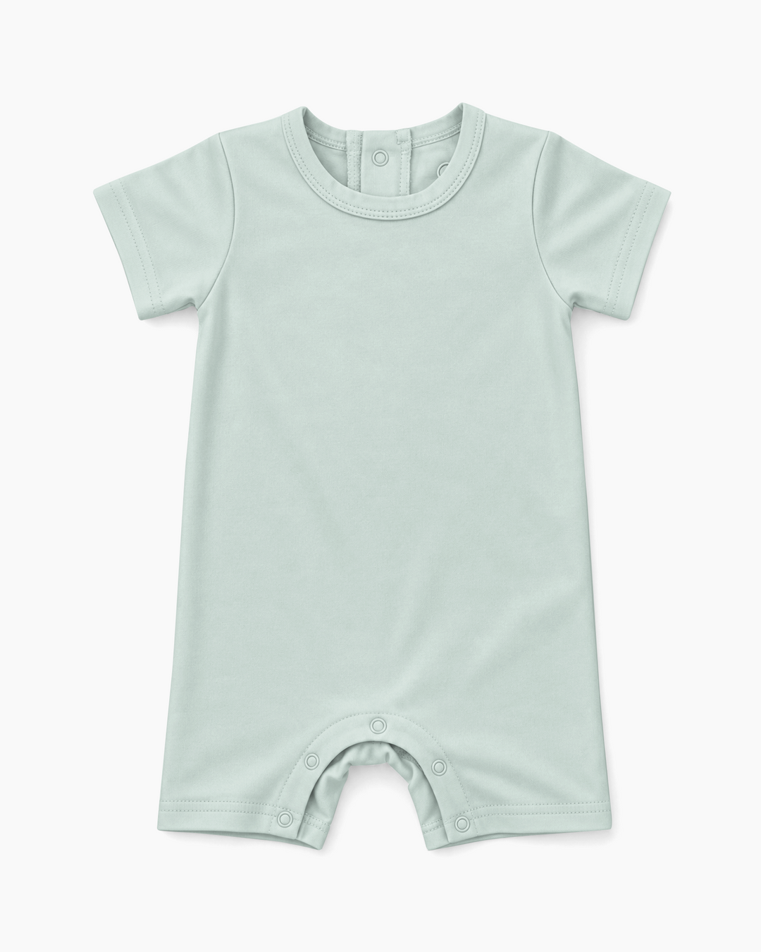 Solid Bamboo Short Sleeve Snap Romper