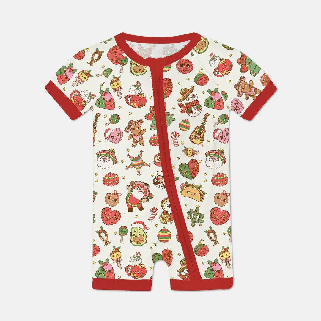 La Fiesta de Navidad Shorty Zippy , La Fiesta de Navidad Shorty Zippy - 0-3M / Red