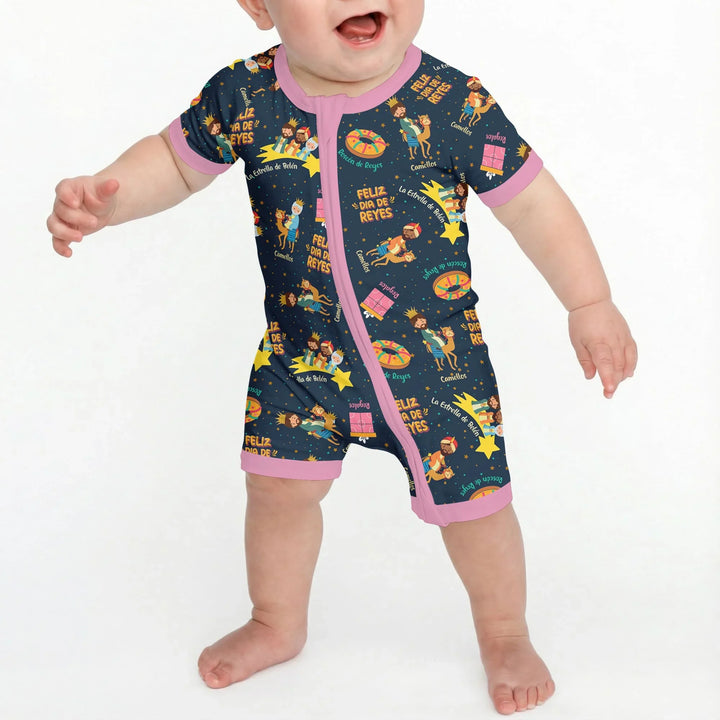 Feliz Dia de Reyes Bamboo Shorty Zippy