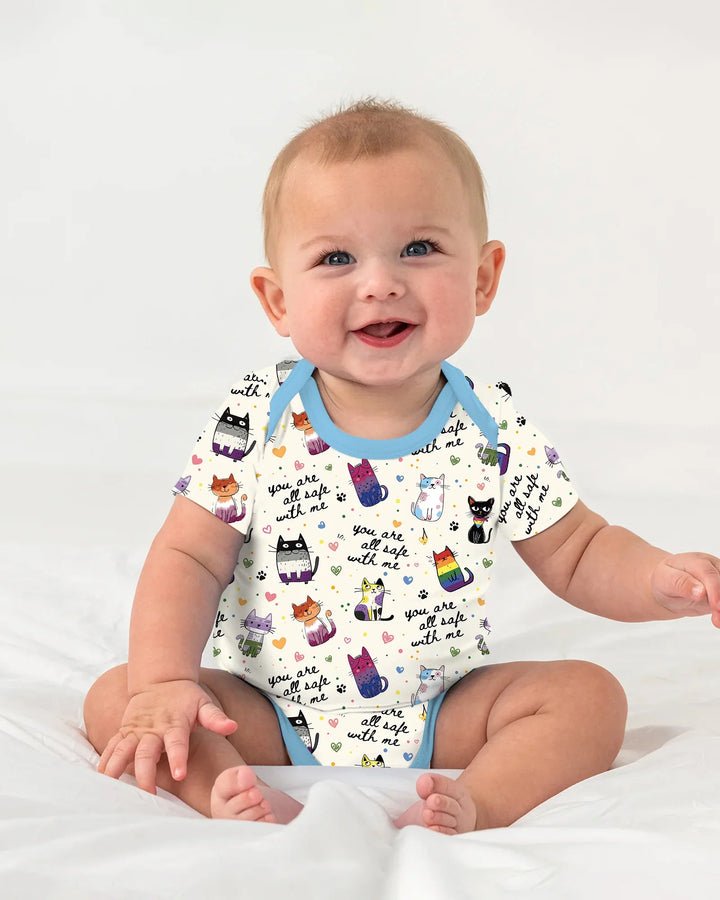 Loved & Safe Kitties Family Matching Bamboo Bodysuit