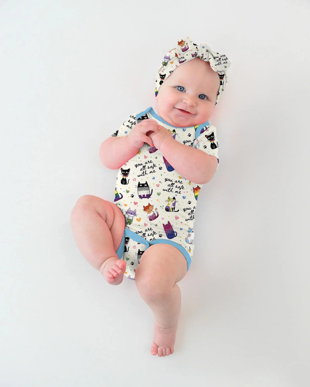 Loved & Safe Kitties Family Matching Bamboo Bodysuit