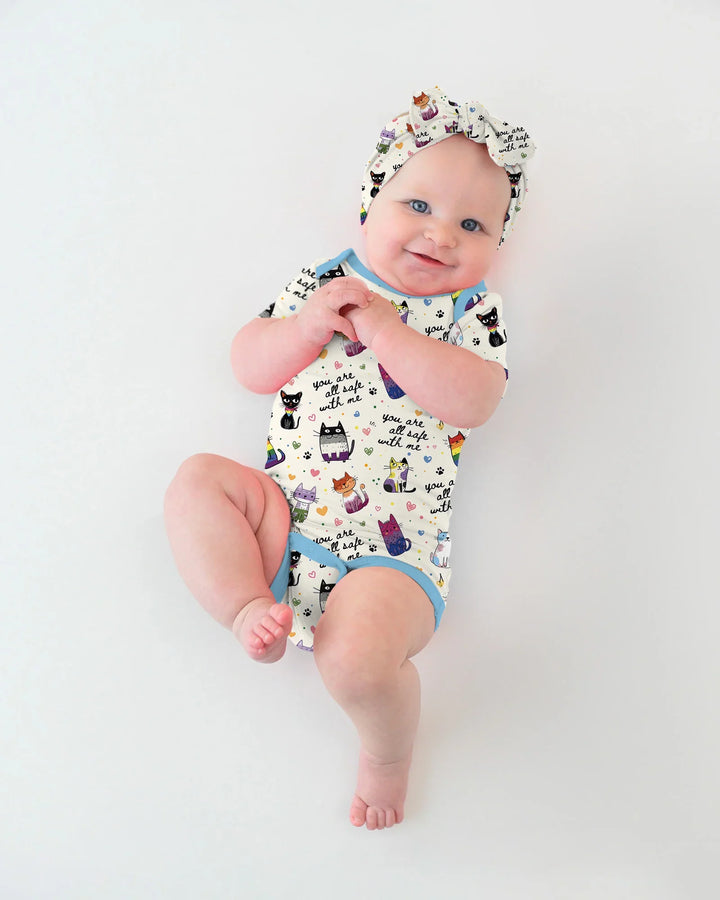 Loved & Safe Kitties Family Matching Bamboo Bodysuit