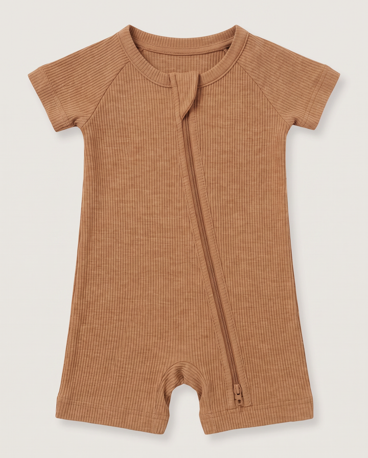 Ribbed Bamboo Shorty Zippy