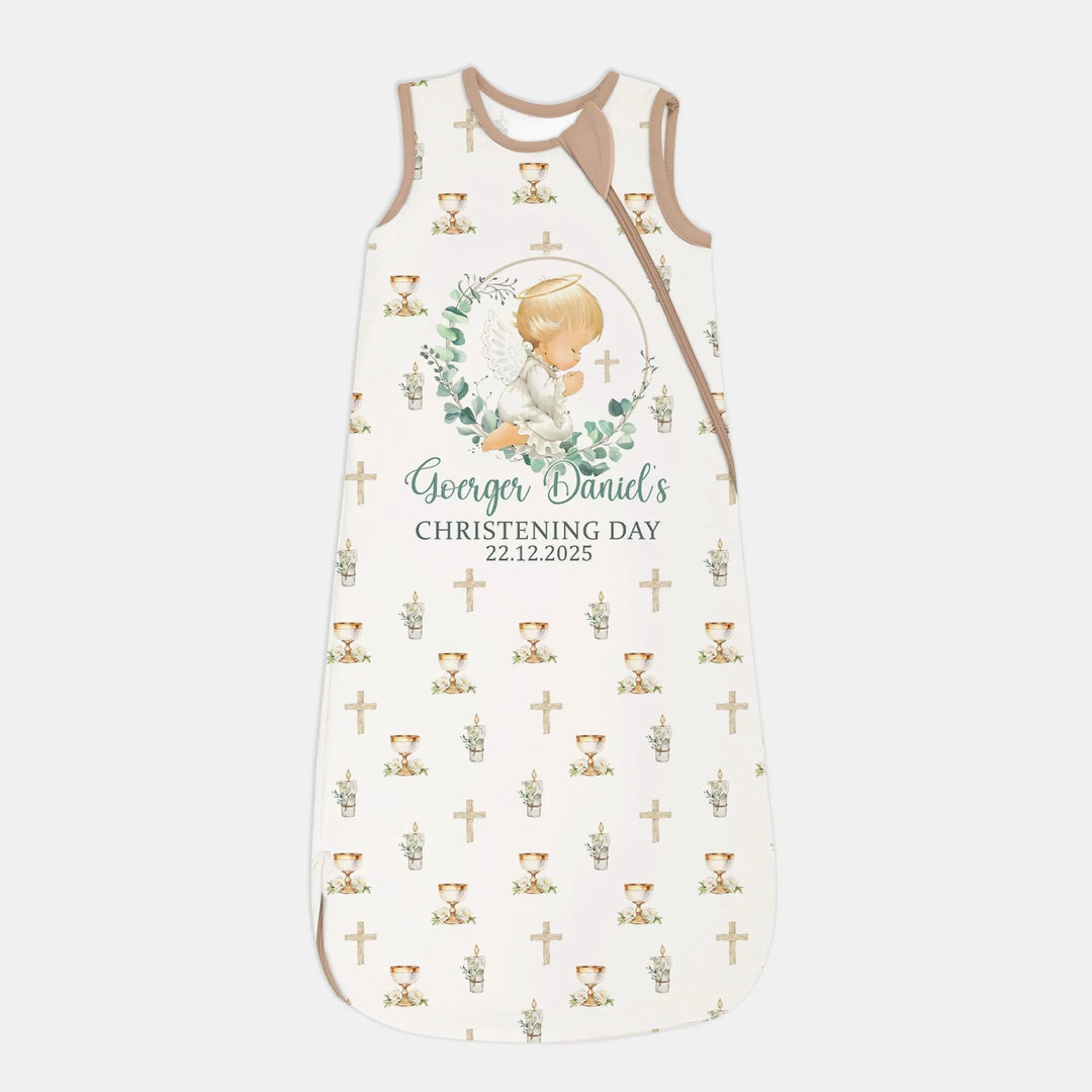 First Christening Day Custom Name Bamboo Sleep Bag