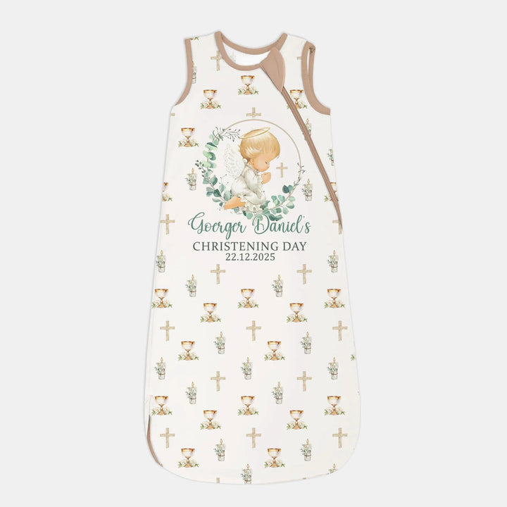 First Christening Day Custom Name Bamboo Sleep Bag