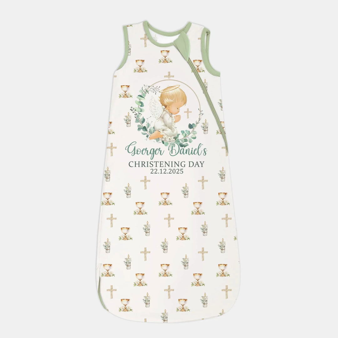 First Christening Day Custom Name Bamboo Sleep Bag