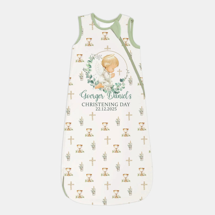 First Christening Day Custom Name Bamboo Sleep Bag