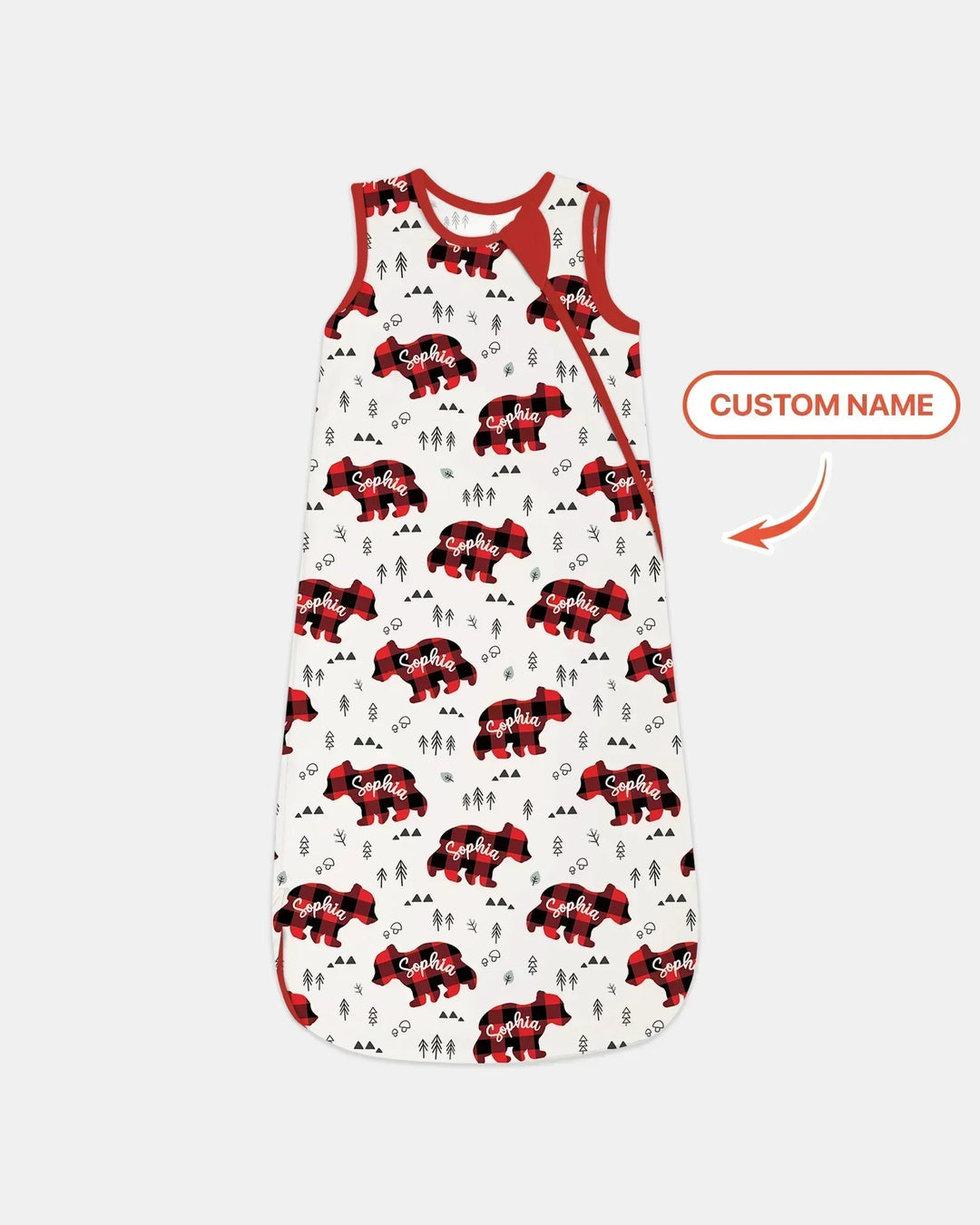 Custom Name Family Bear Matching Bamboo Sleep Bag