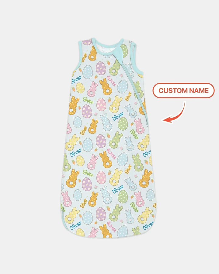 Custom Name Spring Pastel Easter Bamboo Sleep Bag