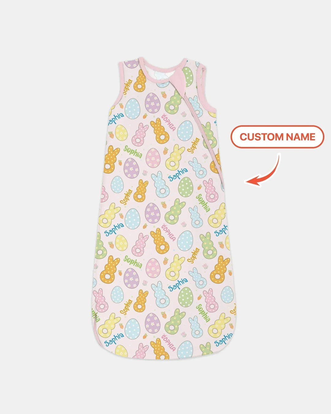 Custom Name Spring Pastel Easter Bamboo Sleep Bag
