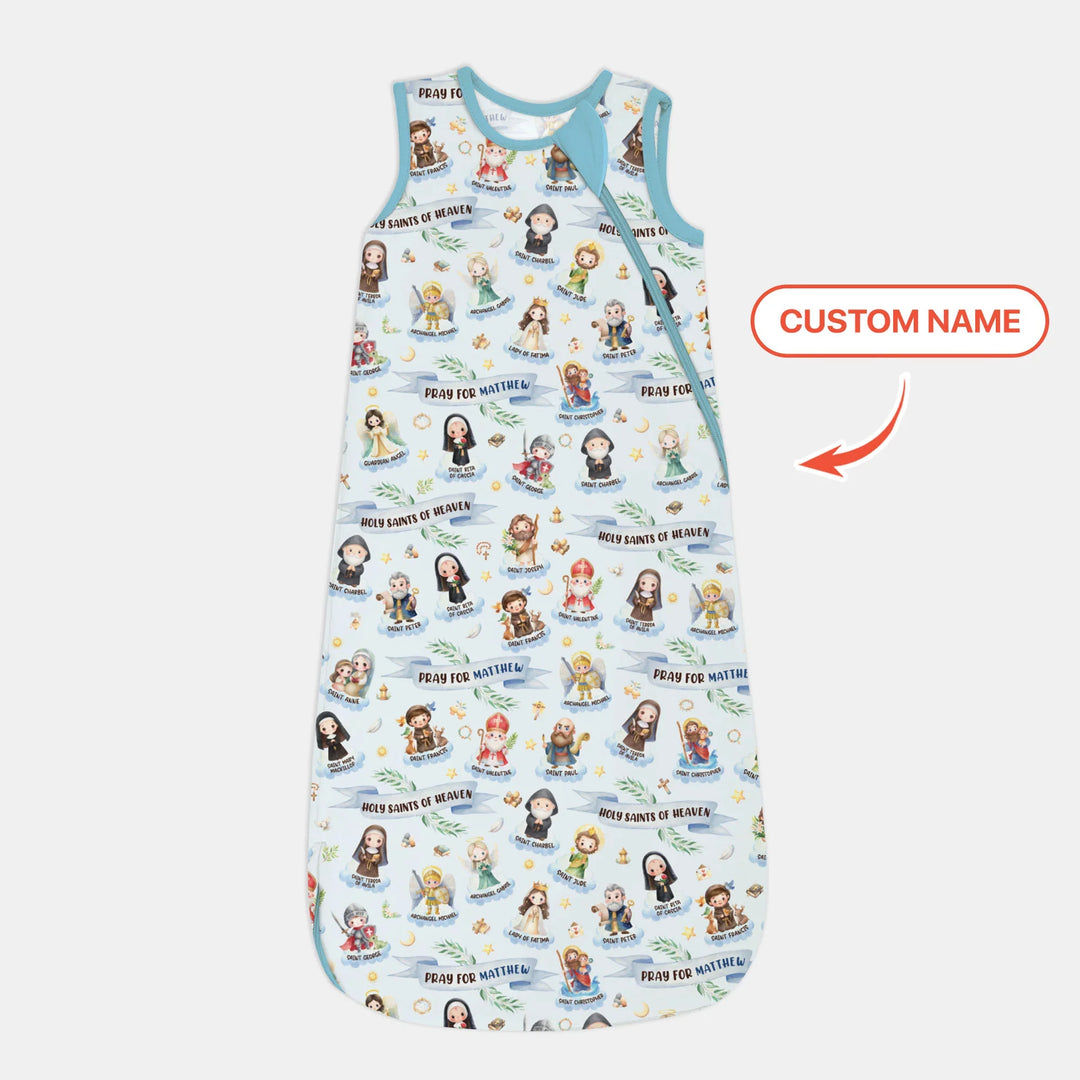 Holy Saints of Heaven Custom Name Bamboo Sleep Bag