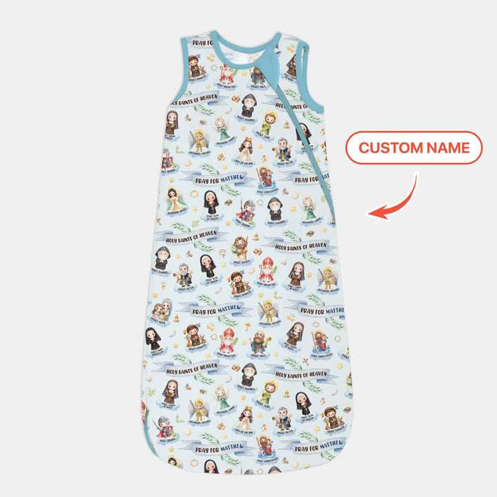Holy Saints of Heaven Custom Name Bamboo Sleep Bag