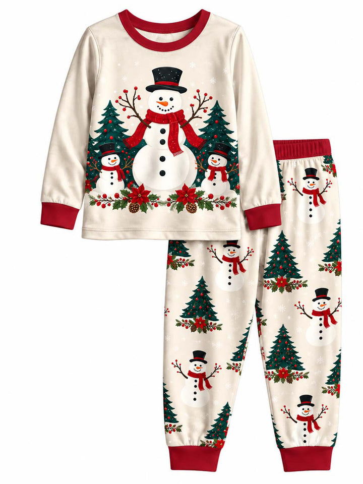 Snowman Christmas Tree Wonderland Bamboo Men's Pajama Set
