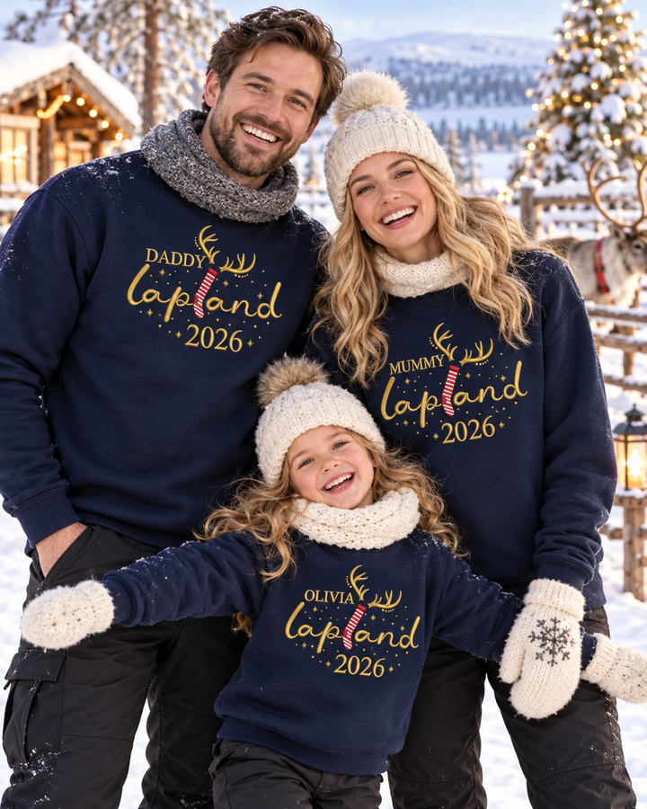 Lapland Family Embroidered Bamboo Women Crewneck Sweatshirt