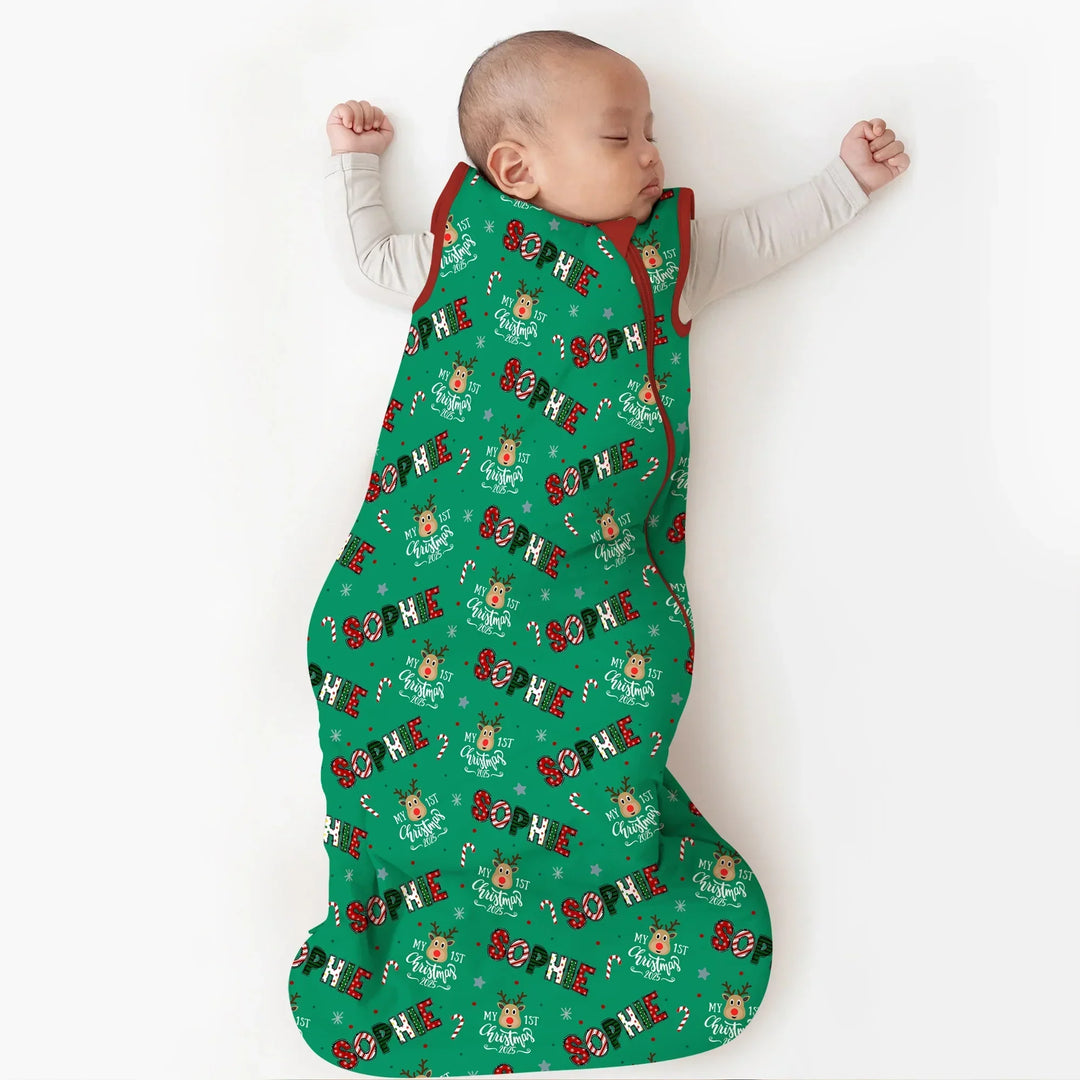Custom Name "My First Christmas" Sleep Bag , Custom Name "My First Christmas" Sleep Bag - XS / 0.5 TOG