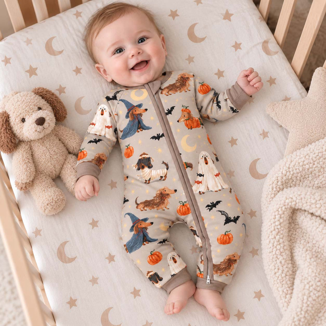 Spooky Dachshund Halloween Night Bamboo Convertible Zippy