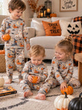 Spooky Dachshund Halloween Night Bamboo Two Piece Long Sleeve Pajama Set