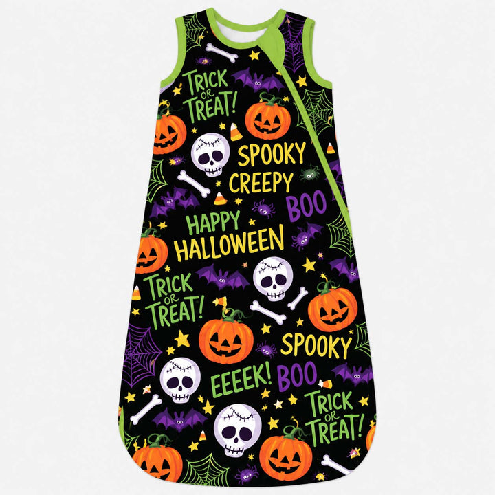 Spooky Halloween Typography Bamboo Sleep Bag