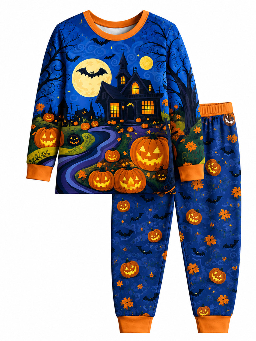 Spooky Pumpkin Garden Bamboo Men's Pajama Set
