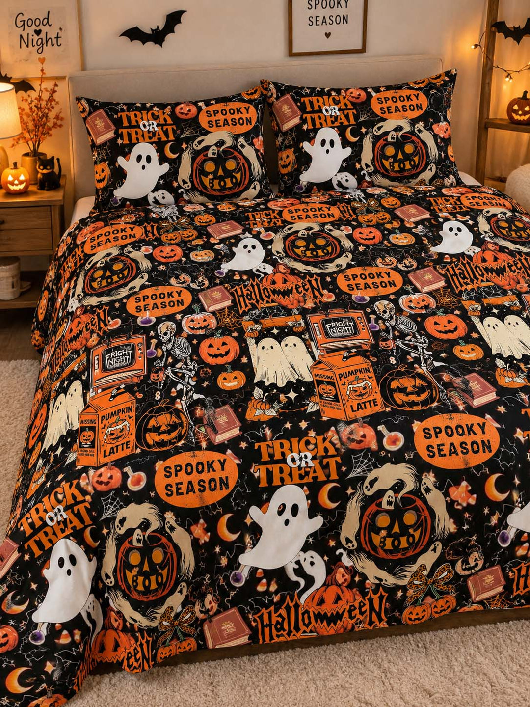 Spooky Season Trick or Treat Bamboo Bedding Set