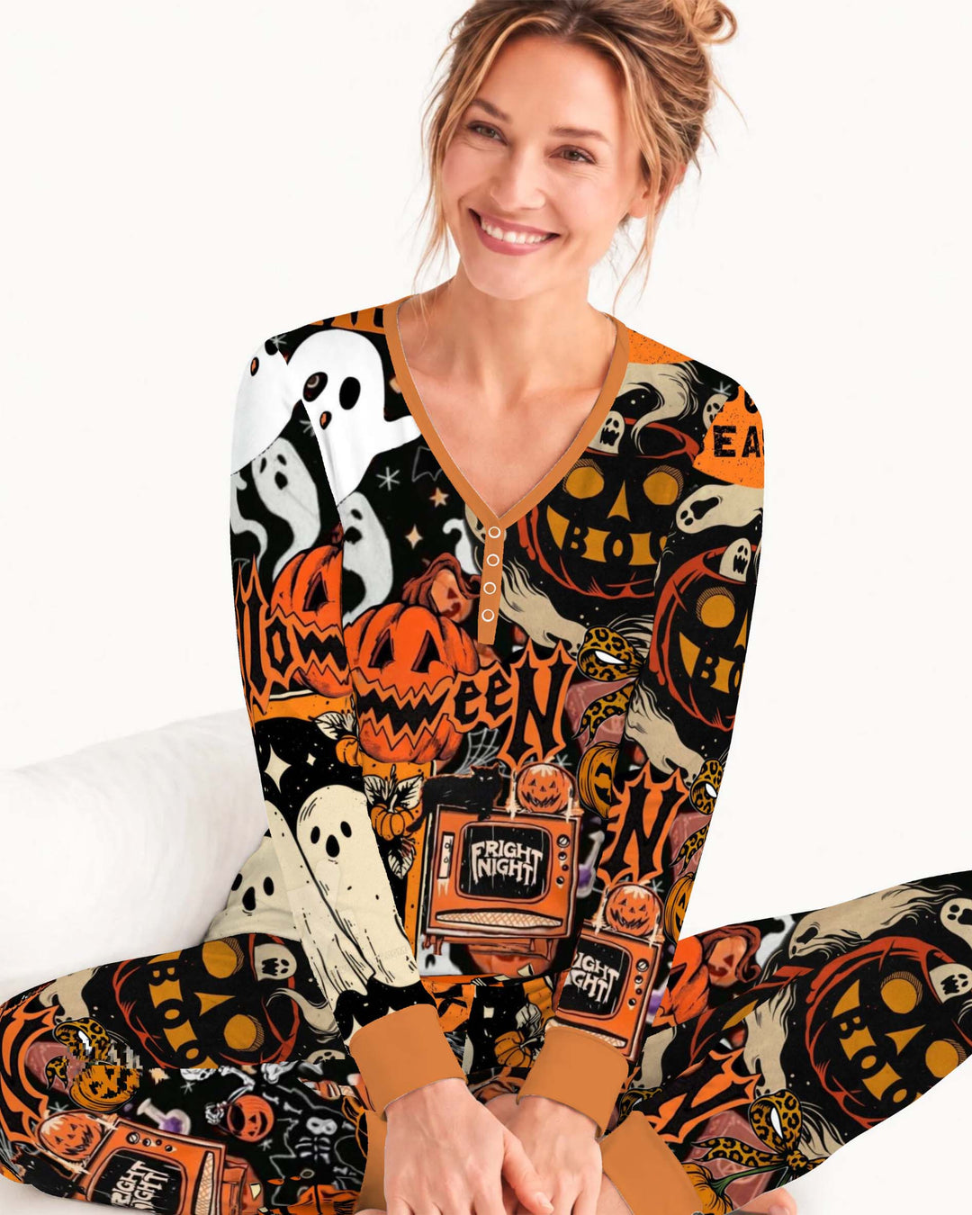 Spooky Season Trick or Treat Bamboo Women Pajama Set