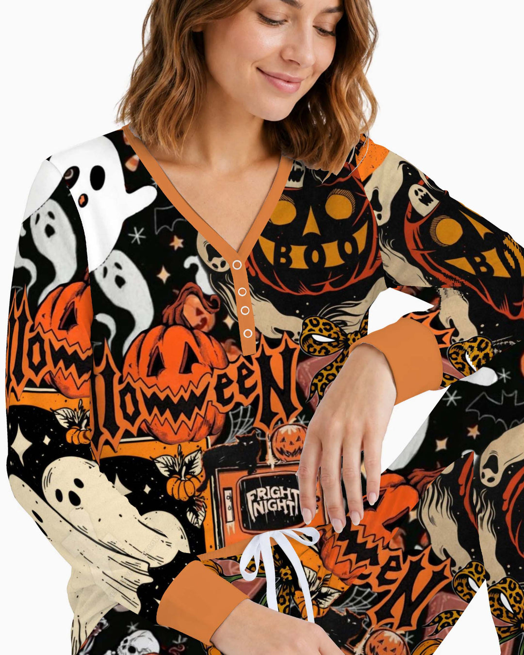 Spooky Season Trick or Treat Bamboo Women Pajama Set