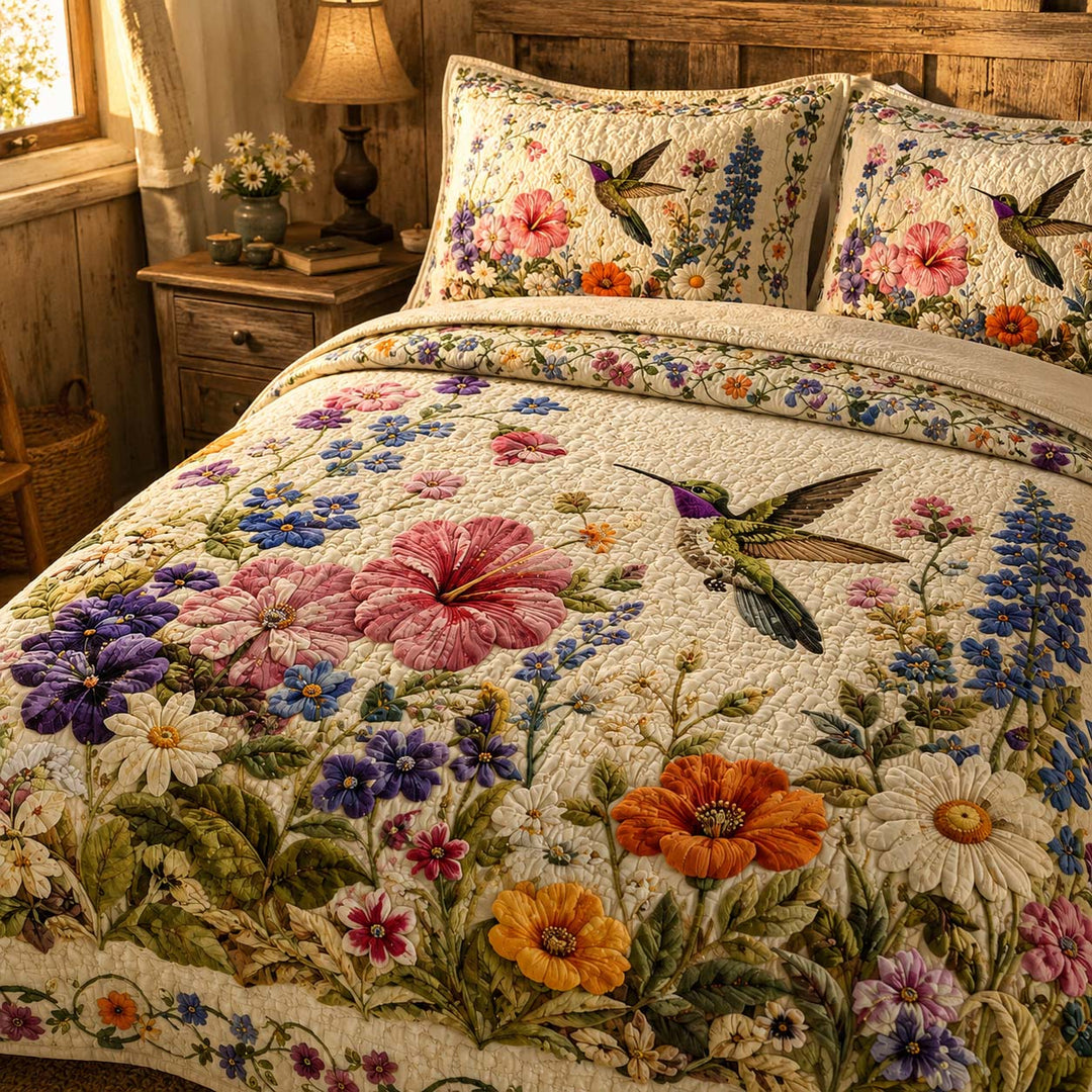 Spring Nectar Bamboo Quilt Bedding Set