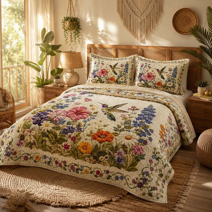 Spring Nectar Bamboo Quilt Bedding Set