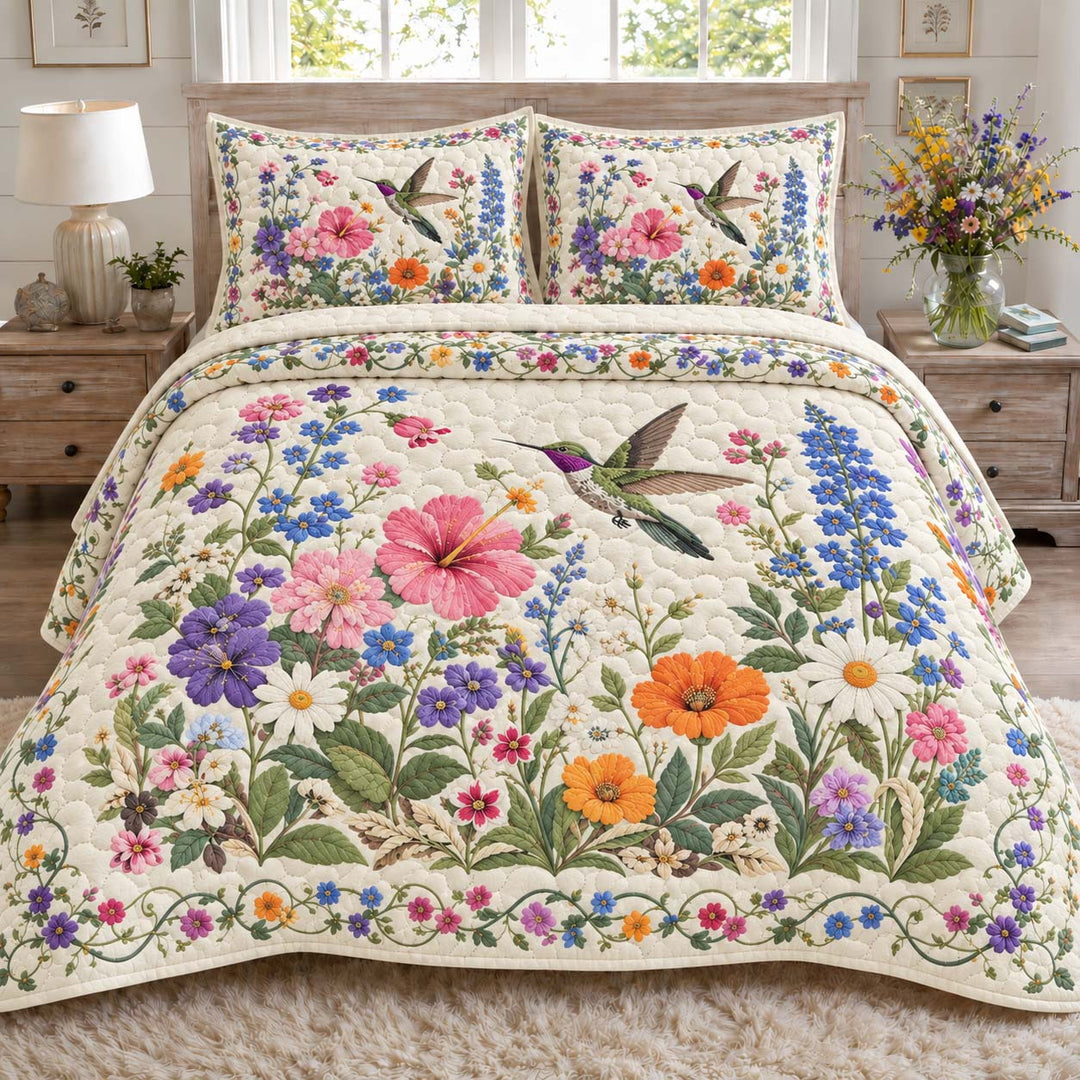 Spring Nectar Bamboo Quilt Bedding Set