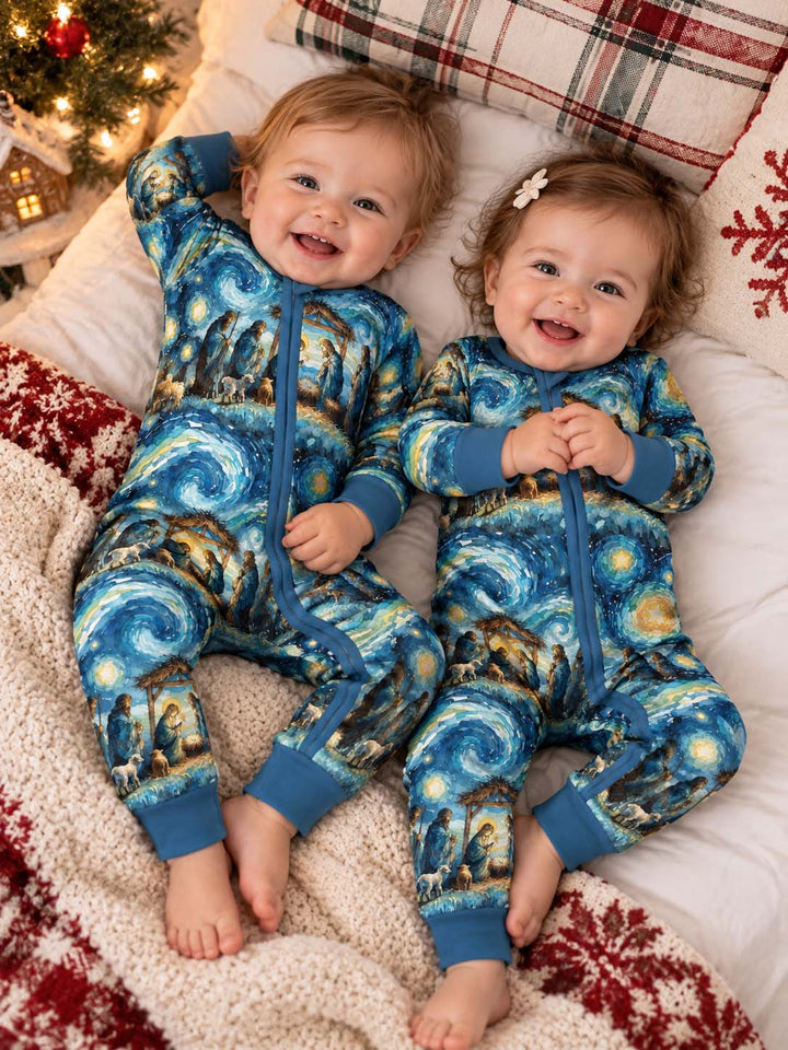Starry Night Nativity Bamboo Convertible Zippy