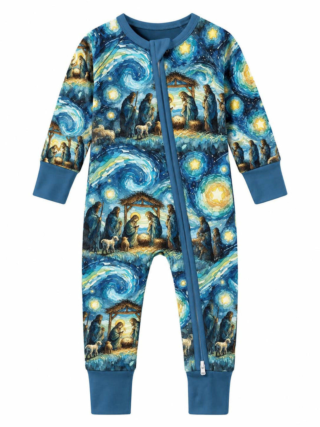 Starry Night Nativity Bamboo Convertible Zippy
