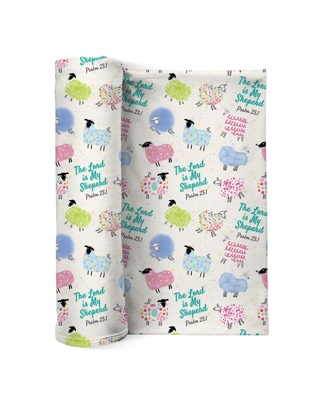 The Lord Is My Shepherd Psalm 23 Swaddle Blanket