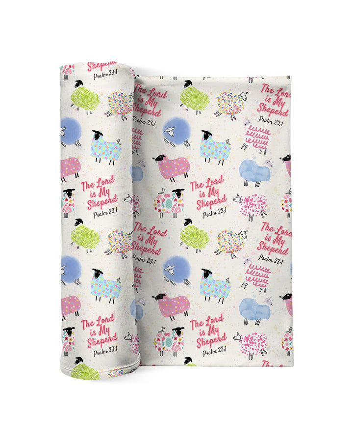 The Lord Is My Shepherd Psalm 23 Swaddle Blanket