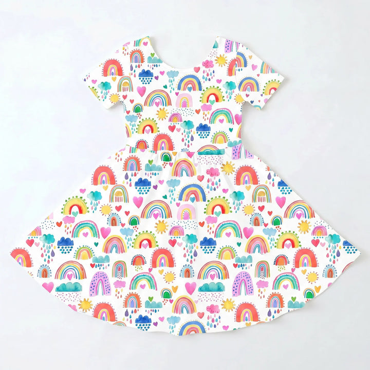 Happy Rainbow Dreams Bamboo Twirl Dress