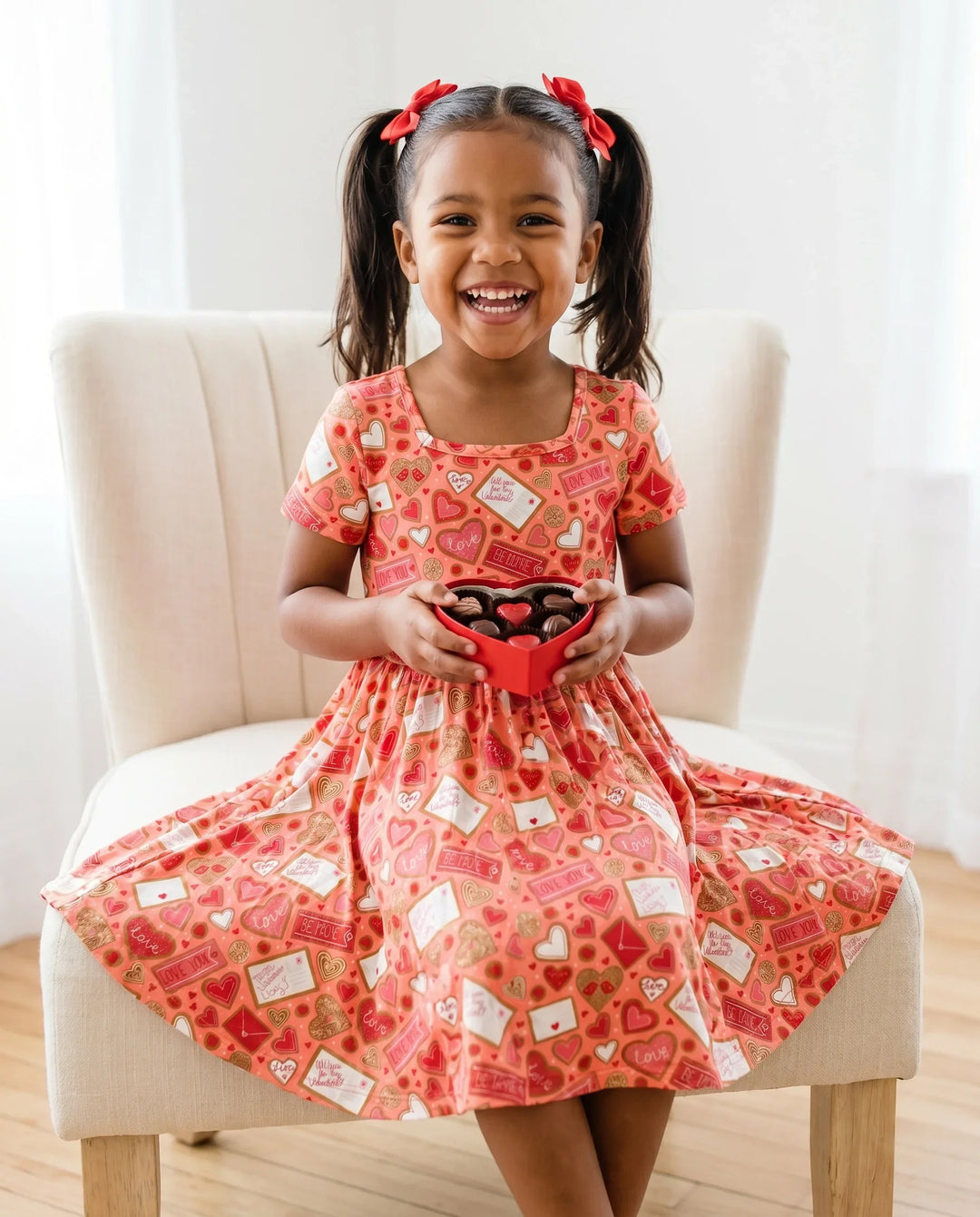 Sweetheart Mail Mix Bamboo Twirl Dress