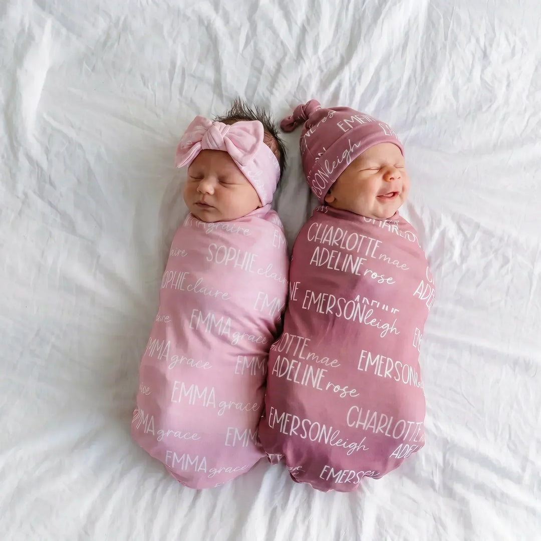 Personalized Baby Name Bamboo Swaddle Blanket