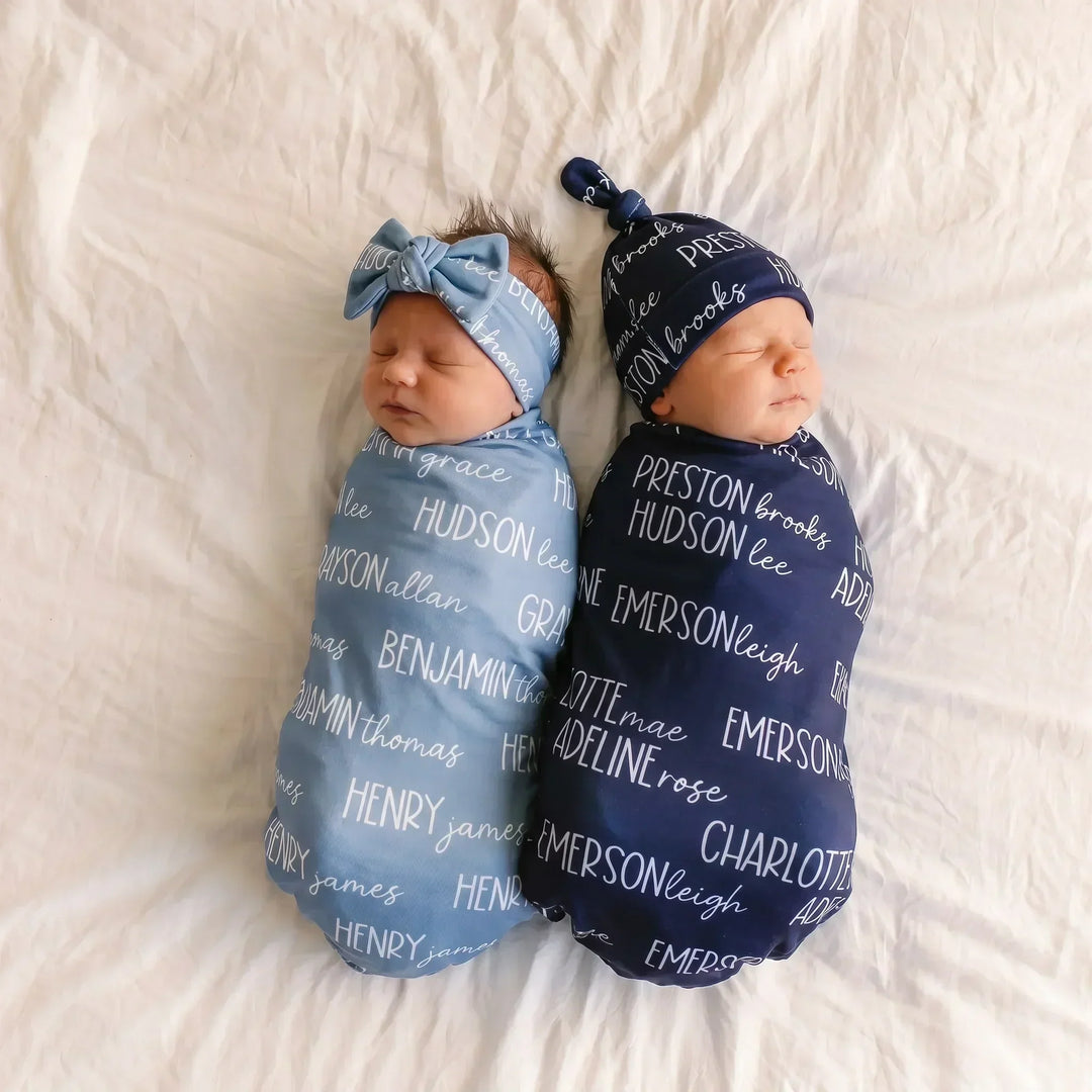 Personalized Baby Name Bamboo Swaddle Blanket
