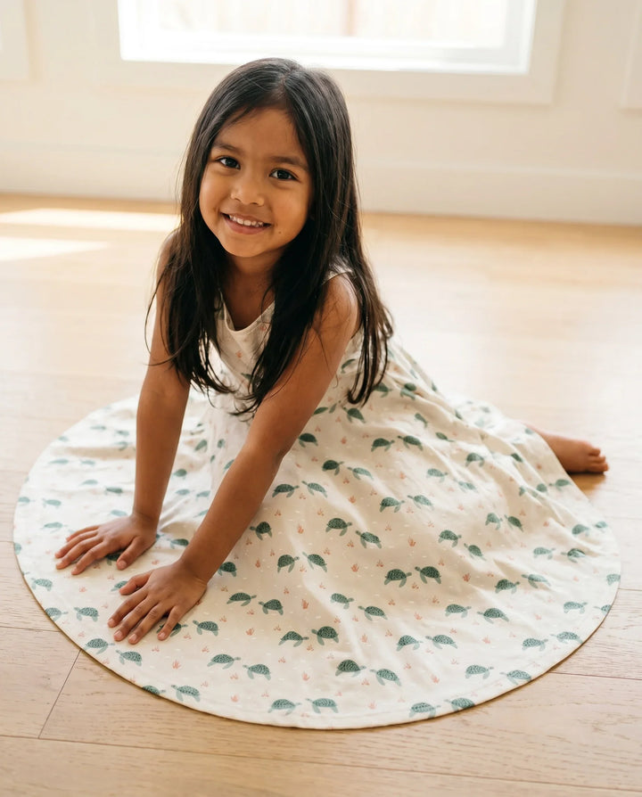 Little Sea Turtle Drift Bamboo Twirl Dress